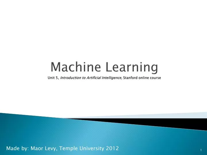 machine learning unit 5 introduction to artificial intelligence stanford online course