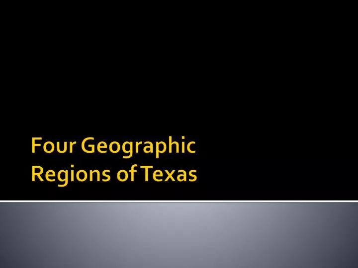 four geographic regions of texas