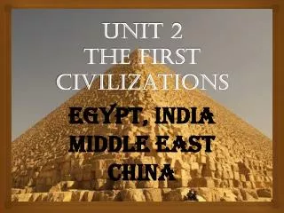 Unit 2 The First Civilizations