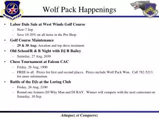 Wolf Pack Happenings