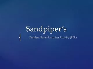 sandpiper s