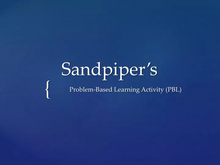 sandpiper s