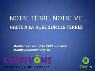 halte a la ruee sur les terres