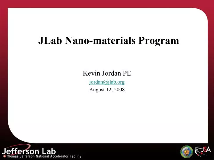 jlab nano materials program