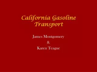 California Gasoline Transport
