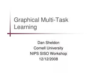 Graphical Multi-Task Learning