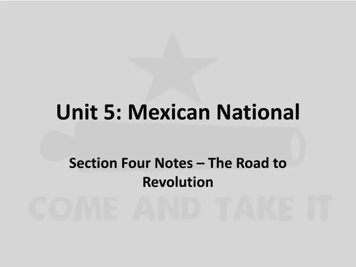 unit 5 mexican national