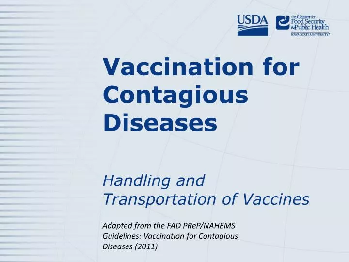 vaccination for contagious diseases