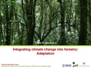 Integrating climate change into forestry: Adaptation