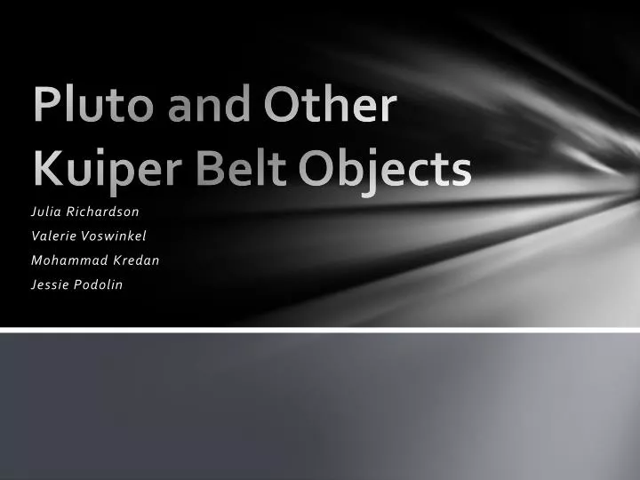 pluto and other kuiper belt objects