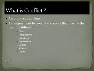 What is Conflict ?