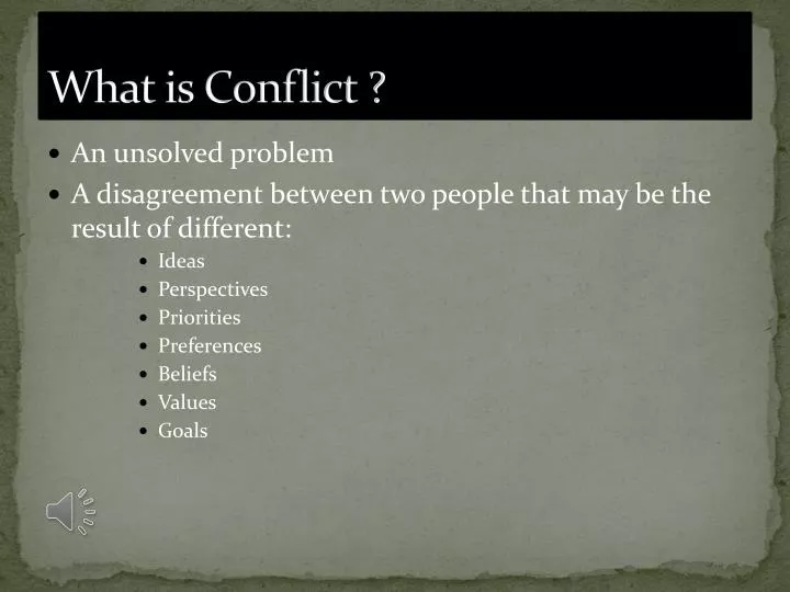 what is conflict
