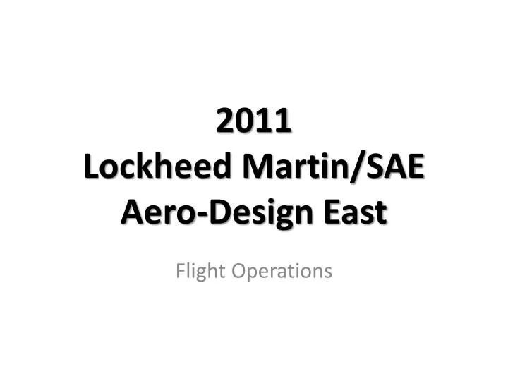 2011 lockheed martin sae aero design east