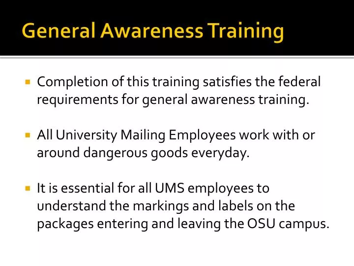 general awareness training