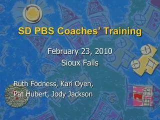 SD PBS Coaches’ Training