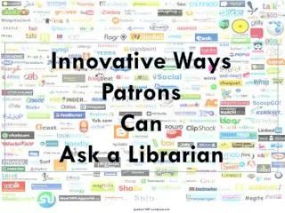 Innovative Ways Patrons can Ask A LIBRARIAN USING im , Texting, Twitter, and VOIP