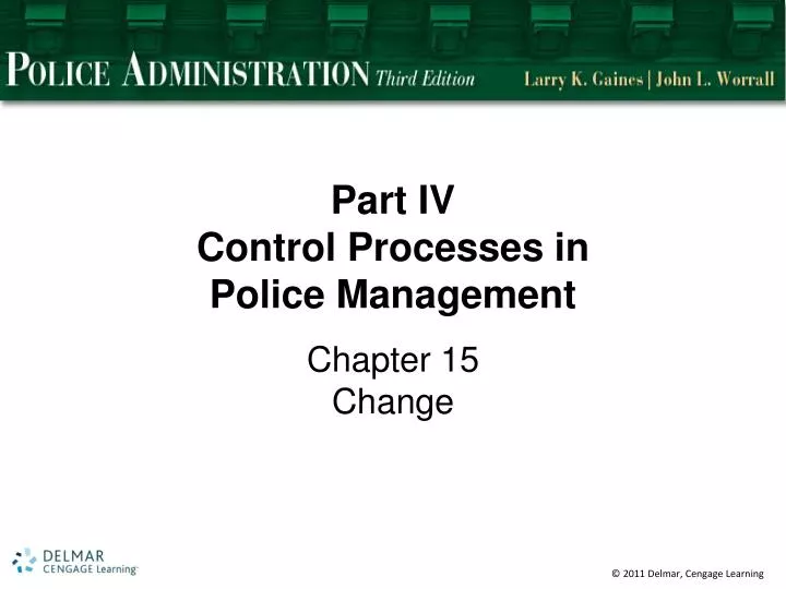 part iv control processes in police management