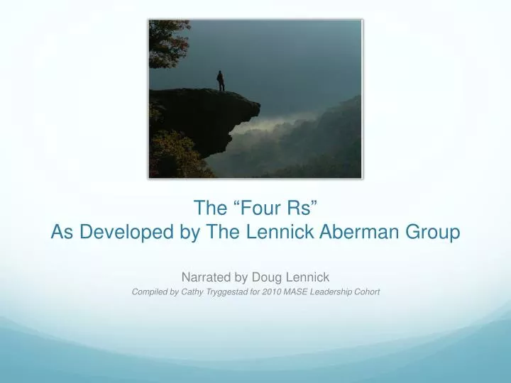 the four rs as developed by the lennick aberman group