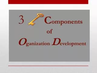 3 C omponents of O ganization D evelopment