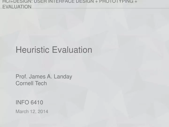 heuristic evaluation