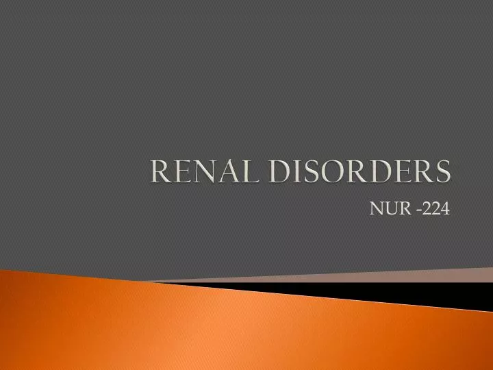 renal disorders
