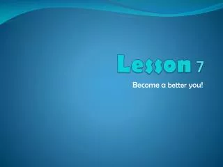 lesson 7