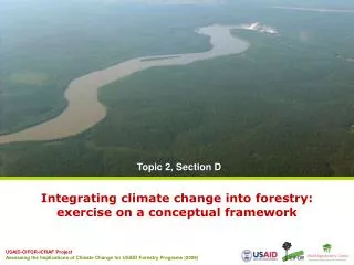 Integrating climate change into forestry: exercise on a conceptual framework