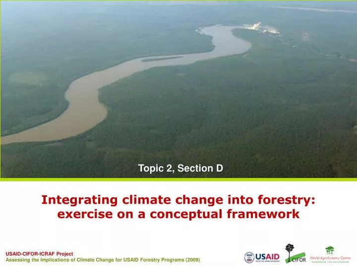 integrating climate change into forestry exercise on a conceptual framework