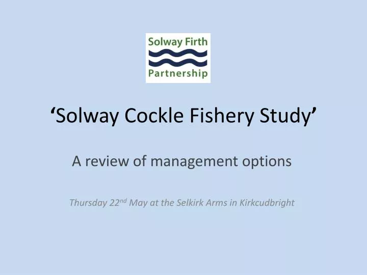 solway cockle fishery study