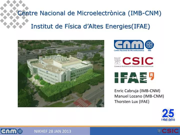 centre nacional de microelectr nica imb cnm
