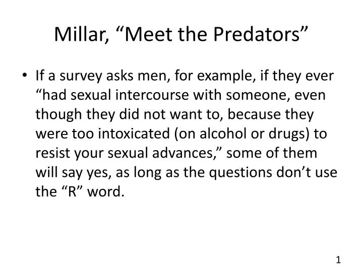 millar meet the predators