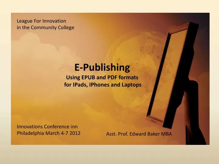 e publishing using epub and pdf formats for ipads iphones and laptops