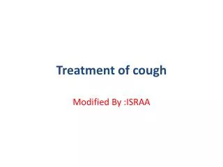 Treatment of cough