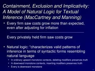 Entailment relations