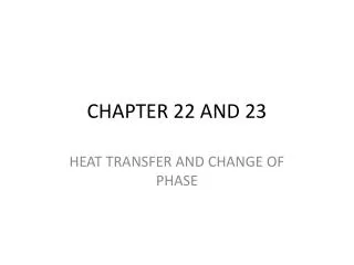 CHAPTER 22 AND 23