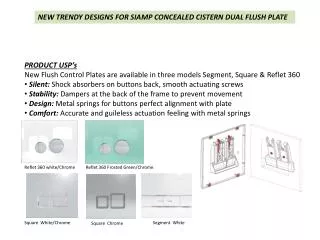 NEW TRENDY DESIGNS FOR SIAMP CONCEALED CISTERN DUAL FLUSH PLATE