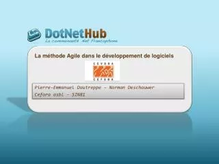 la m thode agile dans le d veloppement de logiciels
