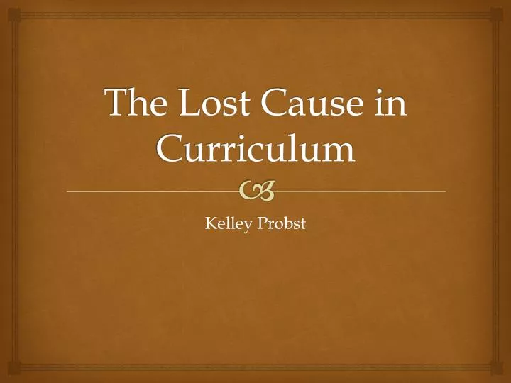 the lost cause in curriculum