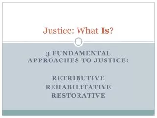 Justice: What Is ?