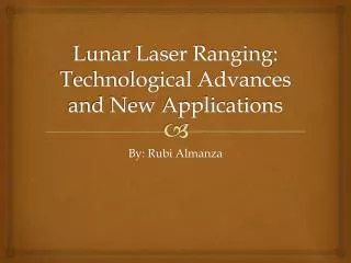 Lunar Laser Ranging: Technological Advances and New Applications