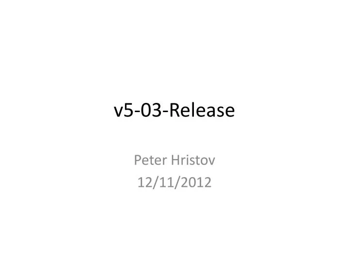 v5 03 release