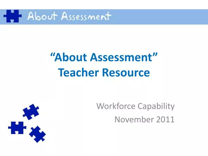 about assessment teacher resource
