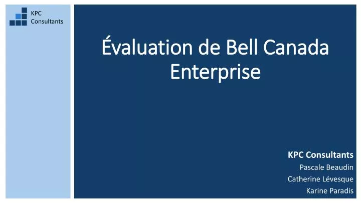 valuation de bell canada enterprise