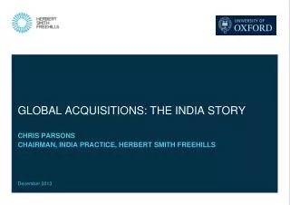 Global acquisitions: the India story