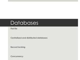 Databases