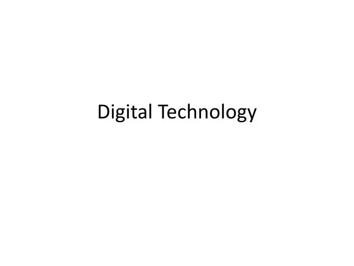 digital technology