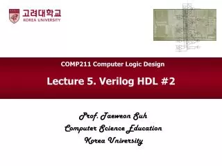 Lecture 5. Verilog HDL #2
