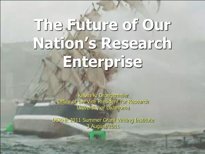 the future of our nation s research enterprise