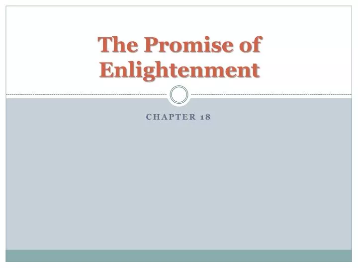 the promise of enlightenment