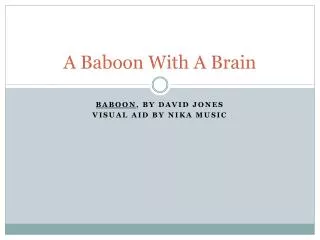 A Baboon With A Brain